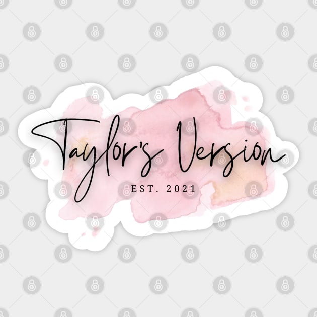 Taylor's Version Watercolor Sticker by Sapphic Swiftie 